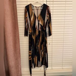 Charlotte Russe print tie waist dress